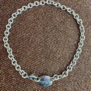 Sterling ‘Return to Tiffany’  Oval Tag Statement Necklace